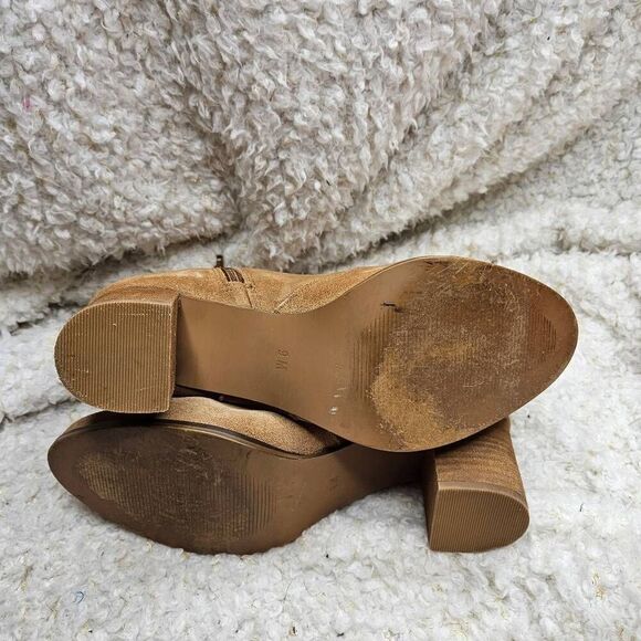 Matisse Tan Suede Leather‎ Fringed Ankle Boots sz 9 - Picture 4 of 6